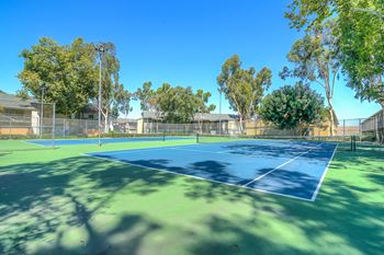 Lighted tennis courts